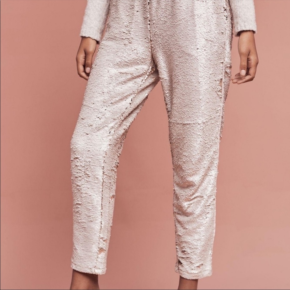 Sequin jogger pants